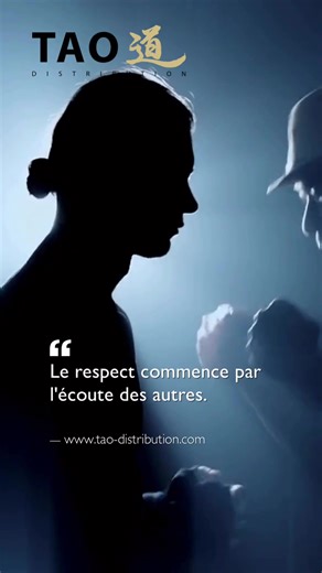 Le Respect commence par l’écoute des autres 🥋 El respeto empieza por saber escuchar a los demás. Respect begins with listening to others. TAO D. existe pour celles et ceux que la passion fait tenir debout, encore et encore.🥋💪🏼🙌🫶 #bodyandmindset #martialarts #taodistribution #artsmartiaux #doubleymartialarts