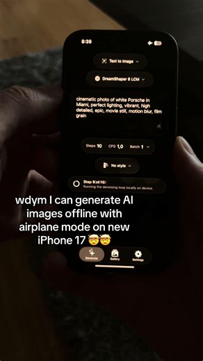 This is how you can generate AI images locally on iPhone 17 with Stable Diffusion #localai #aiart