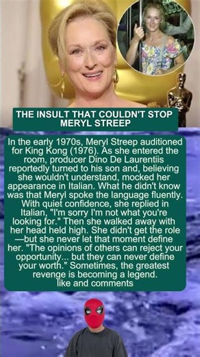 THE INSULT THAT COULDN'T STOP MERYL STREEP