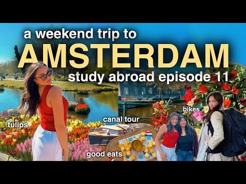 AMSTERDAM SPRING TRAVEL VLOG 💐 | tulips, exploring, food markets!! | study abroad ep 11
