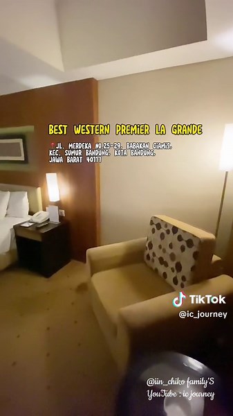 Best western bandung… Hotel bintang 4 dengan harga di bawah 1juta, lokasi strategis, kamar bersih luas, seluruh staff juga ramah sekali, berhadapan langsung dengan mall, 900m ke braga.. duhhh pokok nya ini rekomended banget untuk kalian yang cari hotel di daerah bandung dengan harga yg ramah kantong… Untuk vidio selengkapnya kaloan bisa lihat di mu youtube channel ic journey🤗 Dan jangan lupa untuk promo hotel murah bisa staytine di instagram kami juga ya prend…. #hotelmurah #reviewhotel #bestwe