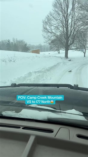 We may not be first It’s so gorgeous 🥰 I could never imagine living with a neighbor right on top of me.. I love the middle of nowhere 🩷 #westvirginia #snow #ice #addisonfamily