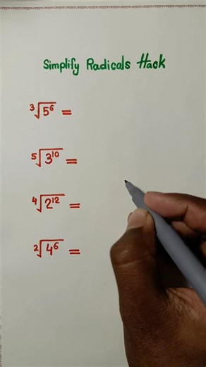 Radicals Simplifying 📚 #algebra #radical