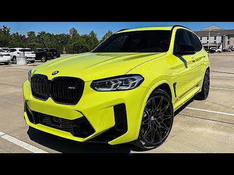 2022 BMW X3M Competition LCI (Sao Paulo Yellow) Walkaround Review + Exhaust Sound & Launch Control