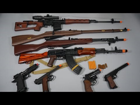 Wood Skin Weapons AK47 SKS Toy Gun Airsoft Mosin Nagant Nerf Gun - Realistic Toy Guns Collection