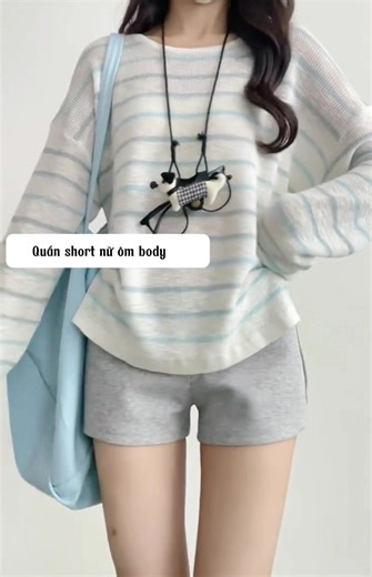 Quần short nữ ôm body xinhh #quanshortnu #quanduinu #phoidocostyle #viral