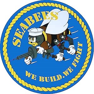 Tire Cover Central Navy Seabee Spare tire Cover (Custom Made to Your tire Size-See menu)