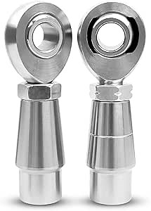 1/2" Heim Joints Rod End Kit, 0.5" Joints Panhard, Left and Right Hand Thread Heim Joint with Jam Nut and Bung, Chromoly Hard Chrome Plating