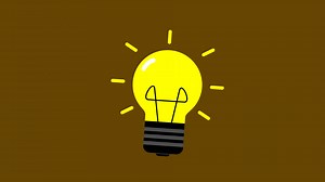 Download animated illustration of a big lamp, great to use for content about business, etc. for free