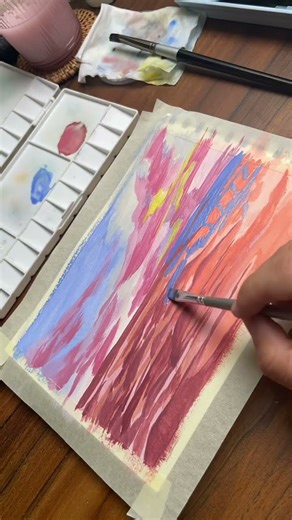 How to use gouache colors painting? #art #shortvideo #painting #naturelandscape