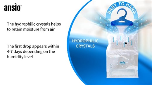 Watch ANSIO Hanging Interior Wardrobe Dehumidifier. on Amazon Live