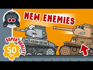 Zombies and New Enemies. Cartoons About Tanks