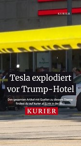 Ein Tesla Cybertruck explodierte am Mittwoch vor dem Trump International Hotel in Las Vegas. Dabei wurde eine Person getötet, sieben weitere verletzt. Das FBI untersucht nun, ob es sich bei der Explosion um einen terroristischen Akt handelte. Mehr dazu findest du im Artikel:https://kurier.at/chronik/welt/tesla-cybertruck-explosion-trump-hotel-las-vegas-tote/402993792 #tesla #usa #cybertruck #explosion #nachrichten #news #trump #fbi | KURIER