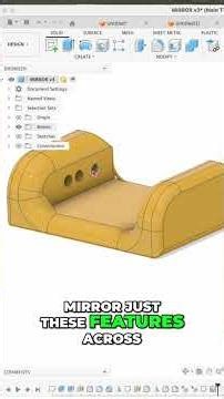 Fusion 360 Mirror Tool: Avoid these Mistakes#shorts