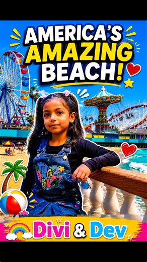 Indian Kids Visit America's Famous Beach Boardwalk! 🌊🎢