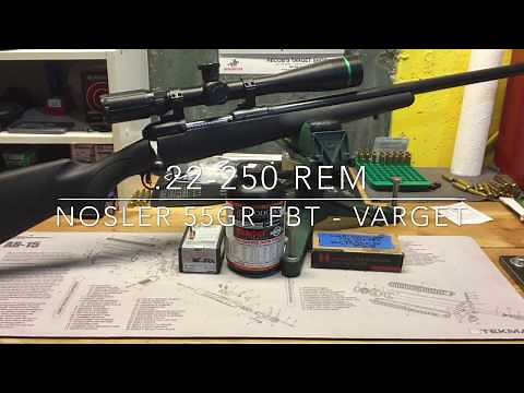 .22-250 Rem Loads - 55 gr. Nosler FBT and Varget