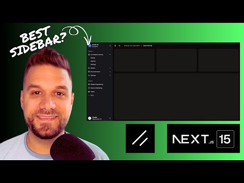 Build Sidebar Like a PRO with Next.js 15 and Shadcn UI!
