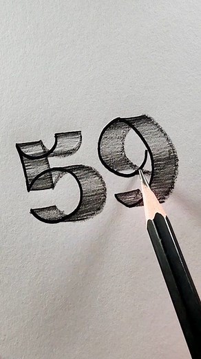 Sketching satisfying 3d numbers #drawing #Sketching | Md. Takbir Hossain