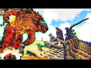 Thermonuclear Gojiran VS Mod Dinosaurus | ARK Mod Battle Ep.363