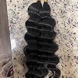 Human Braiding Hair for Boho Braids – Loose Deep Wave Boho Hair, No Weft, Natural Wave, Micro Braiding Hair, 100% Virgin Remy, 18 Inch 100g (1 Jet Black)