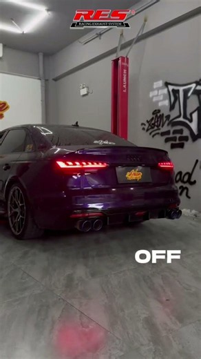 Audi A4 B9 2.0T upgrade with RES Exhaust SS304 Mid pipe + valve muffler exhaust system check!