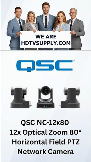 QSC NC-12x80 12x Optical Zoom 80° Horizontal Field PTZ Network Camera