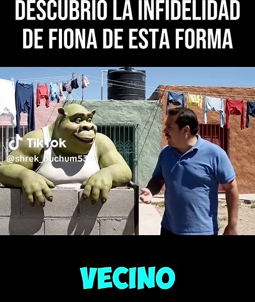 Mi vecino, el chismoso 👂 #humor #comedia #shrek #memes