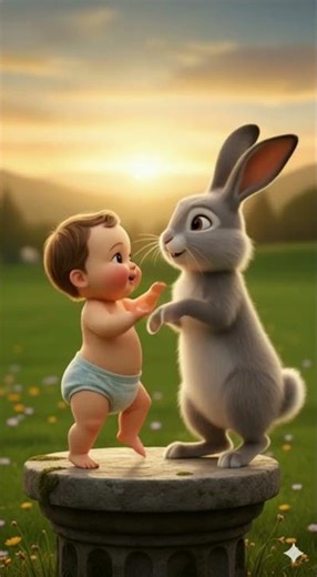 ”Bunny and the Little Friend”Bunny兔子 #cute