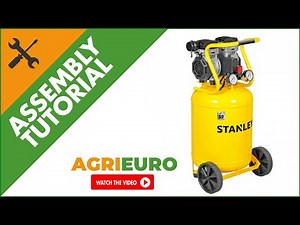 STANLEY DST 150/8/50V Vertical Compact Electric Air Compressor - Assembly tutorial