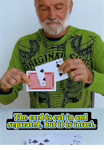 The card is cut in and separated, but it is intact. #magic