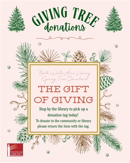 Experience the Gift of Giving. ♥ This holiday season, we’re excited to showcase The Giving Tree, a heartfelt initiative to support those in need within our community. Here’s how you can help bring smiles and joy to others: 🌲 **Step 1: Visit the Tree** The Giving Tree is located at the entrance of our library, adorned with special donation tags. Each tag represents an item. 🎁 **Step 2: Choose a Tag** Pick a tag from the tree and take it with you. Every tag tells you where your contribution will