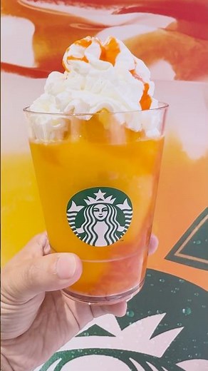 【スタバ新作】マンゴーと4種のオレンジが織りなす究極の夏フラペチーノ🥭🍊 #スタバ #スタバ新作 #starbucks