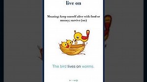 Live on meaning live on sentences Common English Idioms shorts