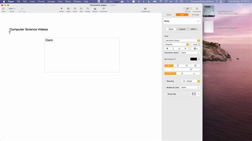 How to INSERT Text to a Document On the Pages Application Using a Mac - Basic Tutorial | New