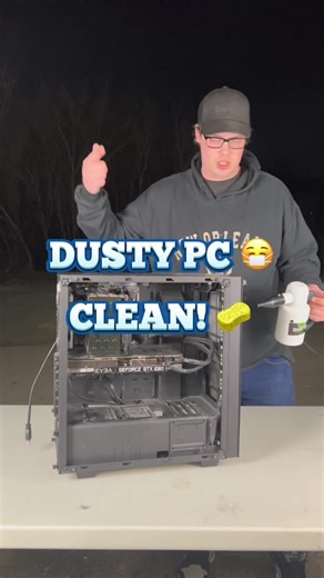 DUSTY PC CLEAN! 🧽 #dusty #dustypc #pcclean #pccleaning #pcdust #tech #techtips #techtok #technology #gaming #pcgaming #gamingpc #egirl #gamerguy