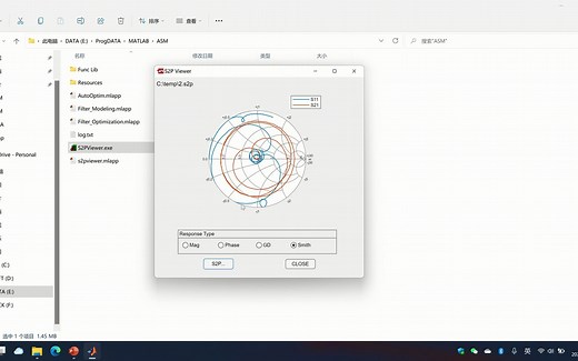 matlab 写的小工具，用于s2p文件查看