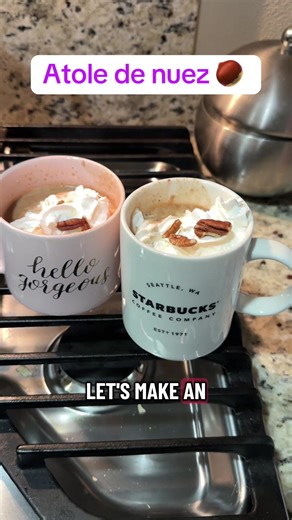 You're going to love this creamy Mexican Atole de Nuez Recipe Today, I'm sharing a special treat, a warm cup of creamy Atole de Nuez. ATOLE DE NUEZ INGREDIENTS: • 2 cups of water • 1 cinnamon sticks • 1 can of evaporated milk • 2 cup of pecans • 3 tbsp corn starch • 4 cups milk • Some chopped pecans (optional) #parati #winter #easyrecipe #recetas #atoledenuez