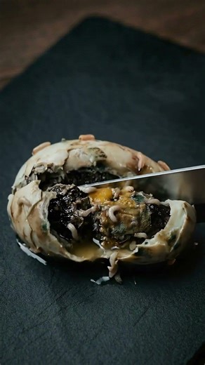 ASMR Cutting a Rotten Boiled Egg with Maggots | Wet & Gross Sounds