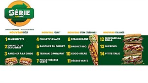 Un tout nouveau menu à découvrir chez Subway Canada