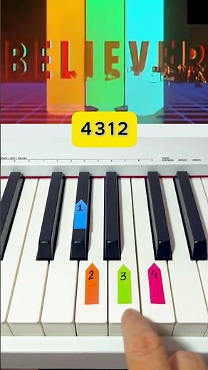 🎹 Play "Believer" by Imagine Dragons on the piano using ONLY ONE FINGER | Easy Piano Tutorial