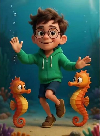 Milo’s Underwater Dance Party 🦀✨ | 3D Animation + Music by Suno AI #pixarstyle #cartoon