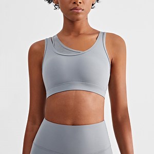 [Hot Item] Custom New Women High Elastic Workout Sports Wear Mesh Spliced Design Yoga Bra