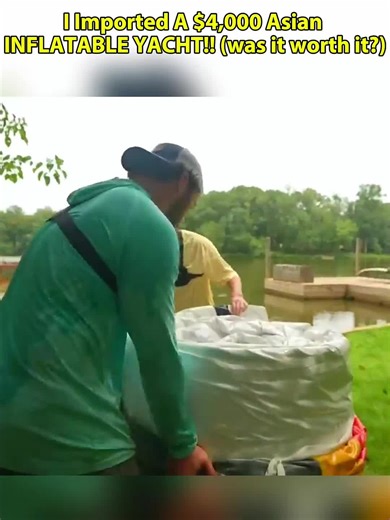 I Imported A $4,000 Asian INFLATABLE YACHT!! (was it worth it?) #boat #fishing #fyp #Camping #Enclosed