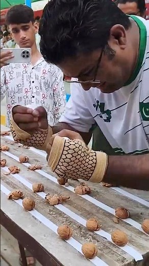 Crushing WALNUTS with an egg grip 🥚 🔨 🥜