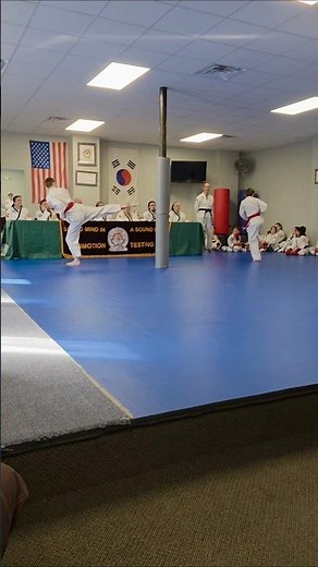 Form from black belt testing #taekwondo #blackbelt #palgwechiljang #forms #kata