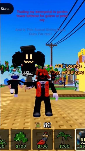 trading my doompetal in garden tower defense for golem or petal ray