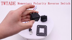 TWTADE Waterproof Polarity Reverse Switch Momentary 12V DC 10A 6 Pin 3 Position Up Down Control Motor (ON)-Off-(ON) Rocker Toggle Switch with Panel,Wires,Screws: Amazon.com: Industrial & Scientific