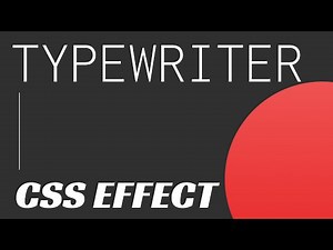 Typewriter Effect In Pure CSS