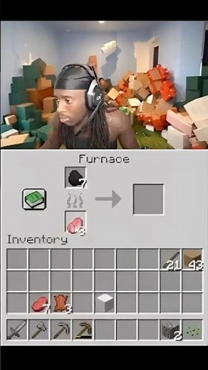 Minecraft streamers trying to craft