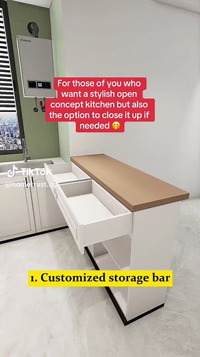 Functional Small Kitchen Design with Open Concept and Sliding Doors